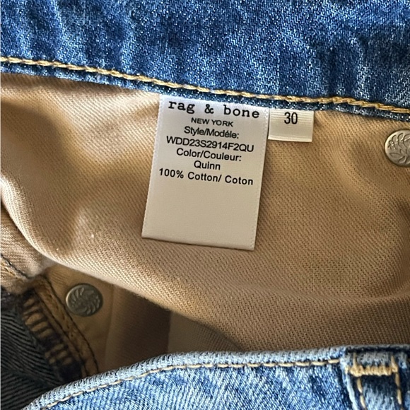 NWT Rag & Bone Featherweight Andi High Waist Ankle Wide Leg Jeans 30 - Picture 8 of 10